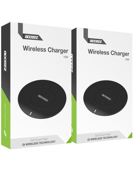 2 Pack Qi Soft Touch Wireless Charger - Kabelloses Ladegerät - 10 Watt - Schwarz