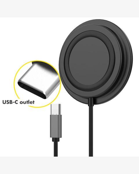 Accezz 2 pack MagSafe Wireless Charger naar USB-C kabel - MagSafe oplader - Anti Slip - Zwart / Schwarz / Black