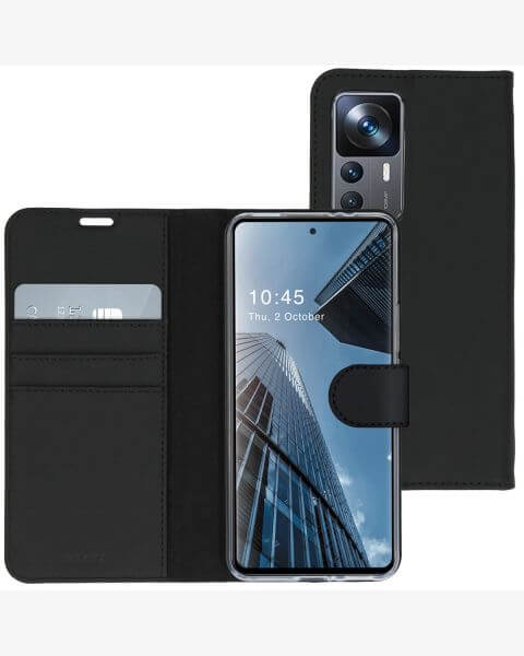Wallet TPU Klapphülle für das Xiaomi 12T (Pro) - Schwarz