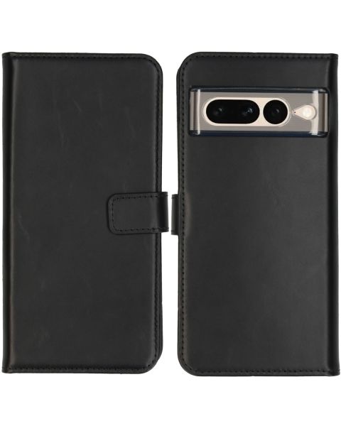 Echtleder Klapphülle für das Google Pixel 7 Pro - Schwarz