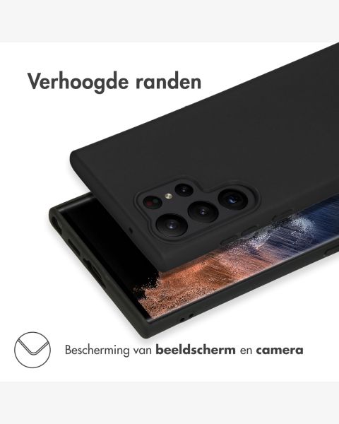 Accezz Color Backcover voor de Samsung Galaxy S23 Ultra - Zwart / Schwarz / Black