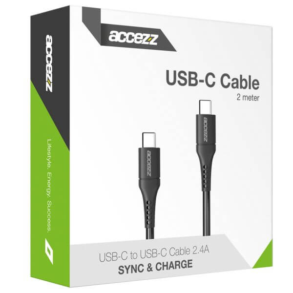 USB-C- auf USB-C-Kabel - 2 m - Weiß