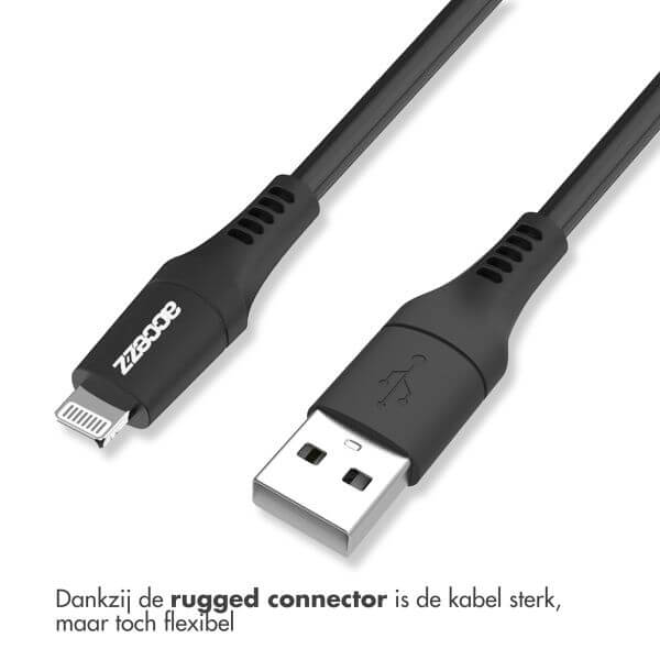 MFI-zertifiziertes Lightning- auf USB-Kabel - 1 m - Schwarz