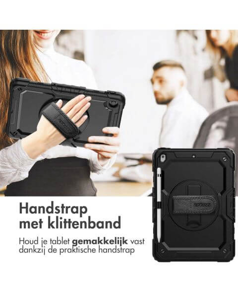 Robustes Back Cover mit Schultergurt für das iPad 10.2 (2019 / 2020 / 2021) - Schwarz
