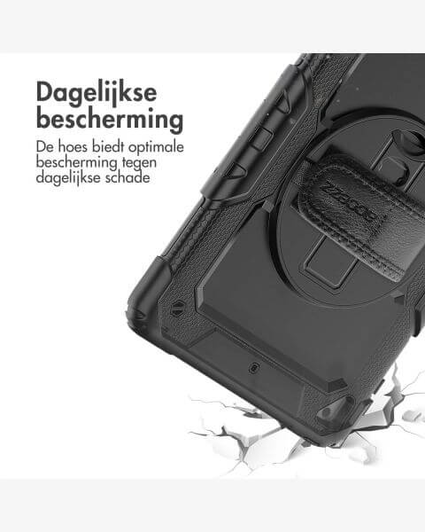 Robustes Back Cover mit Schultergurt für das iPad (2017 / 2018) - Schwarz