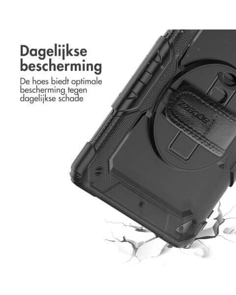 Robustes Back Cover mit Schultergurt für das iPad (2017 / 2018) - Schwarz