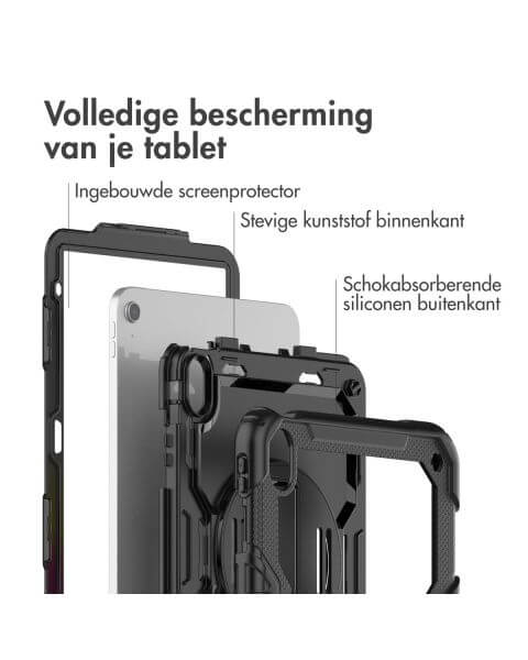 Robustes Back Cover mit Schultergurt für das iPad 10.9 (2022) - Schwarz