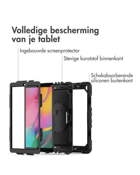 Robustes Back Cover mit Schultergurt für das Samsung Galaxy Tab A 10.1 (2019) - Schwarz