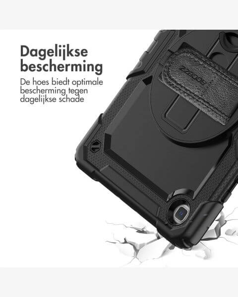 Robustes Back Cover mit Schultergurt für das Samsung Galaxy Tab A7 Lite - Schwarz
