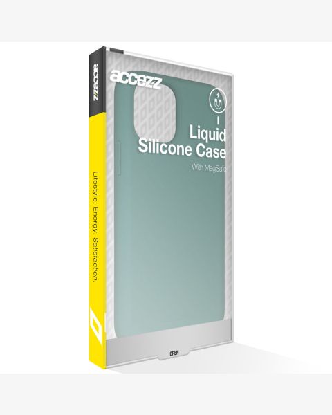 Liquid Silikoncase mit MagSafe für das iPhone 15 Pro - Dunkelgrün