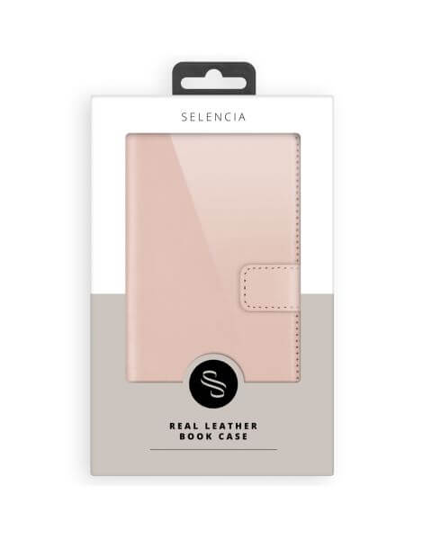 Echtleder Klapphülle für das iPhone 15 Pro Max - Dusty Pink