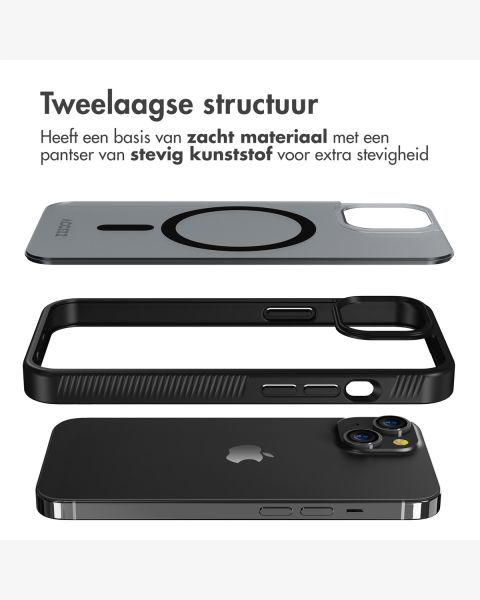 Rugged Frosted Back Cover mit MagSafe für das iPhone 14 - Schwarz