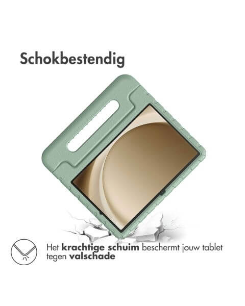 Accezz Kidsproof Backcover met handvat Samsung Galaxy Tab A9 Plus - Olijfgroen / Grün  / Green