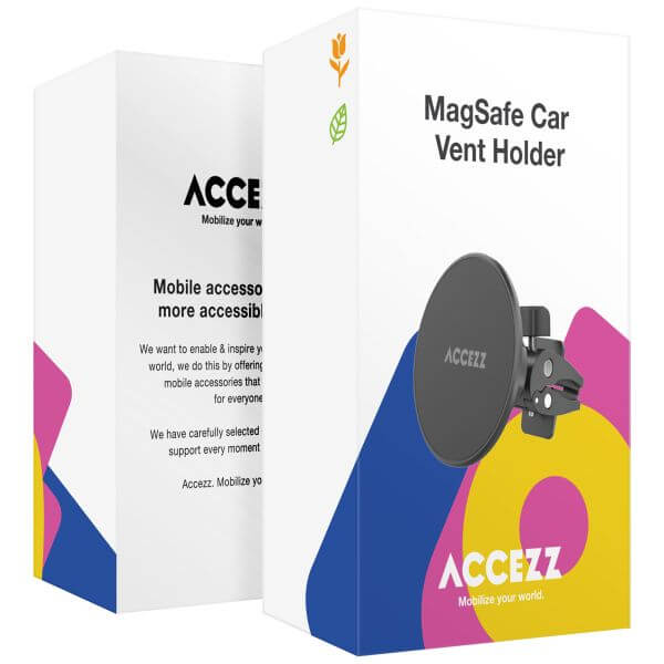 Handyhalterung für das Auto - MagSafe - Einschließlich Magnetkreis - Lüftungsgitter - Schwarz
