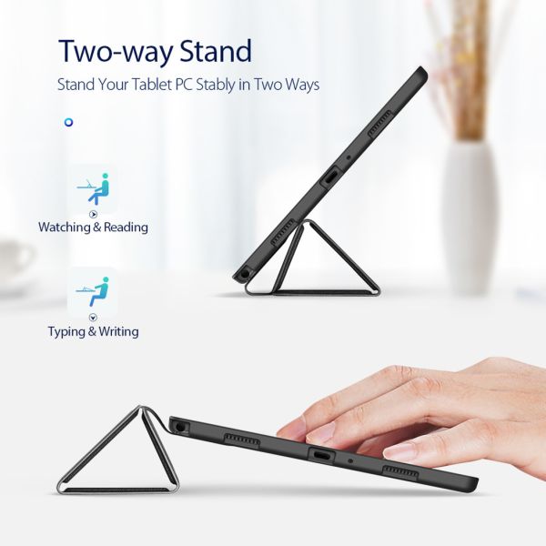 Accezz Smart Silicone Bookcase Samsung Galaxy Tab A7 - Zwart / Schwarz / Black