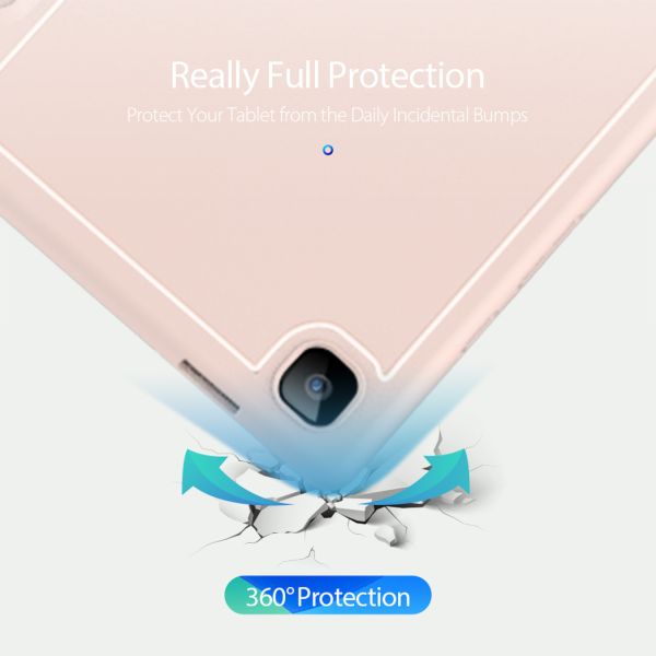 Smart Silicone Klapphülle für das Samsung Galaxy Tab A7 - Roségold