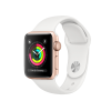 Refurbished Apple Watch Serie 3 | 38mm | Aluminium Gold | Weißes Sportarmband | GPS | WiFi