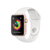 Refurbished Apple Watch Serie 3 | 42mm | Aluminium Gold | Weißes Sportarmband | GPS | WiFi