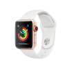 Refurbished Apple Watch Serie 3 | 38mm | Aluminium Gold | Weißes Sportarmband | GPS | WiFi + 4G
