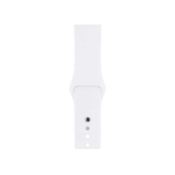 Refurbished Apple Watch Serie 3 | 38mm | Aluminium Silber | Weißes Sportarmband | GPS | WiFi + 4G
