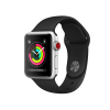 Refurbished Apple Watch Serie 3 | 42mm | Aluminium Silber | Schwarzes Sportarmband | GPS | WiFi + 4G