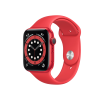 Refurbished Apple Watch Serie 6 | 40mm | Aluminium Spacegrau | Rotes Sportarmband | GPS | WiFi