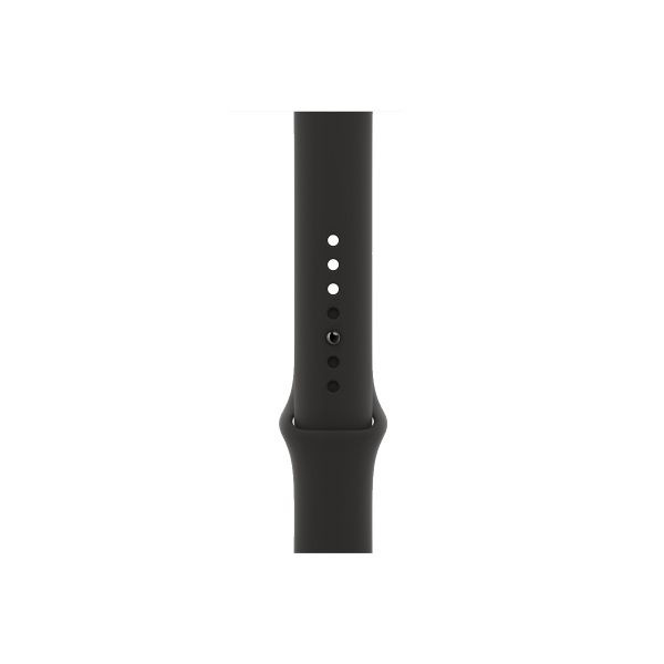 Refurbished Apple Watch Serie 6 | 44mm | Aluminium Spacegrau | Schwarzes Sportarmband | GPS | WiFi