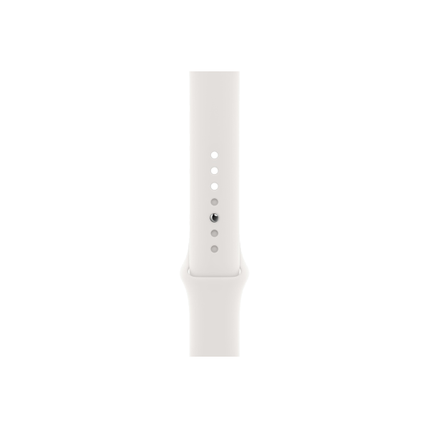 Refurbished Apple Watch Serie SE | 44mm | Aluminium Silber | Weißes Sportarmband | GPS | WiFi