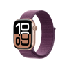 Refurbished Apple Watch Serie 10 | 42mm | Aluminium Roségold | Lila Sport Loop | GPS | WiFi