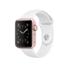 Refurbished Apple Watch Serie 2 | 42mm | Aluminium Gold | Weißes Sportarmband | GPS | WiFi