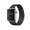 Refurbished Apple Watch Serie 2 | 42mm | Stainless Steel Silber | Schwarzes Sportarmband | GPS | WiFi