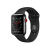 Apple Watch Series 3 | 42mm | Stainless Steel Case Zwart | Zwart sportbandje | GPS | WiFi + 4G