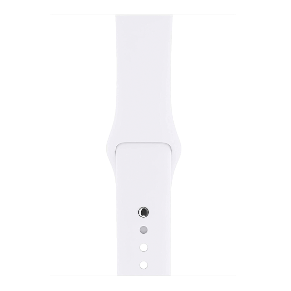 Refurbished Apple Watch Serie 3 | 42mm | Aluminium Silber | Weißes Sportarmband | GPS | WiFi