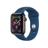 Refurbished Apple Watch Serie 4 | 44mm | Aluminium Spacegrau | Blaues Sportarmband | GPS | WiFi