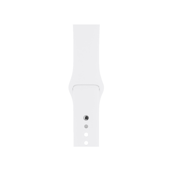 Refurbished Apple Watch Serie 4 | 44mm | Aluminium Spacegrau | Weißes Sportarmband | GPS | WiFi