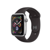 Refurbished Apple Watch Serie 4 | 44mm | Aluminium Silber | Schwarzes Sportarmband | GPS | WiFi