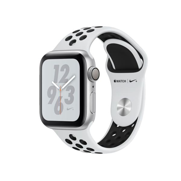 Refurbished Apple Watch Serie 4 | 44mm | Aluminium Silber | Weißes Sportarmband | Nike+ | GPS | WiFi