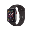 Refurbished Apple Watch Serie 4 | 44mm | Aluminium Spacegrau | Schwarzes Sportarmband | Nike+ | GPS | WiFi