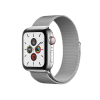 Refurbished Apple Watch Serie 5 | 40mm | Stainless Steel Silber | Silber Milanaiseband | GPS | WiFi + 4G