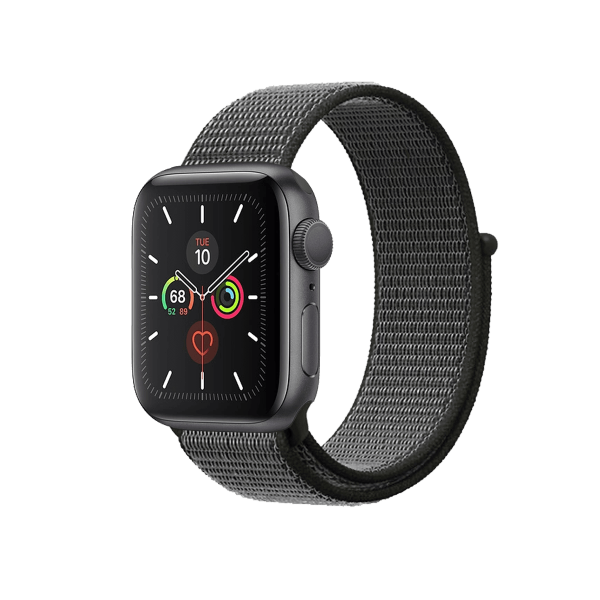 Refurbished Apple Watch Serie 5 | 40mm | Aluminium Spacegrau | Schwarz Sport Loop | GPS | WiFi + 4G