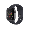 Refurbished Apple Watch Serie 5 | 44mm | Aluminium Spacegrau | Mitternachtsblaues Sportarmband | GPS | WiFi