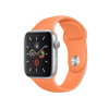Refurbished Apple Watch Serie 5 | 44mm | Aluminium Silber | Papaya Sportarmband | GPS | WiFi + 4G