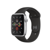 Refurbished Apple Watch Serie 5 | 44mm | Aluminium Silber | Schwarzes Sportarmband | GPS | WiFi