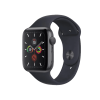 Apple Watch Series 5 | 44mm | Aluminium Case Spacegrijs | Middernacht Blauw sportbandje | GPS | WiFi + 4G