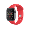 Refurbished Apple Watch Series 5 | 44mm | Aluminum Spacegrau | Rotes Sportarmband | GPS | WiFi