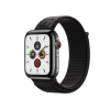 Apple Watch Series 5 | 44mm | Stainless Steel Case Zwart | Zwarte Nike sport loop | GPS | WiFi + 4G