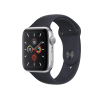 Apple Watch Series 5 | 44mm | Aluminium Case Zilver | Middernacht Blauw sportbandje | GPS | WiFi + 4G