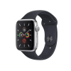 Refurbished Apple Watch Serie 5 | 44mm | Aluminum Silber | Mitternachtsblaues Sportarmband | GPS | WiFi + 4G