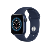 Refurbished Apple Watch Serie 6 | 40mm | Aluminium Blau | Deep Navy Sportarmband | GPS | WiFi + 4G