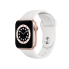Apple Watch Series 6 | 40mm | Aluminium Case Goud | Wit sportbandje | GPS | WiFi + 4G